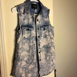 Denim fashion vest